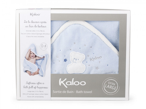 Kaloo badetuch blau kapuze - badetuch,
